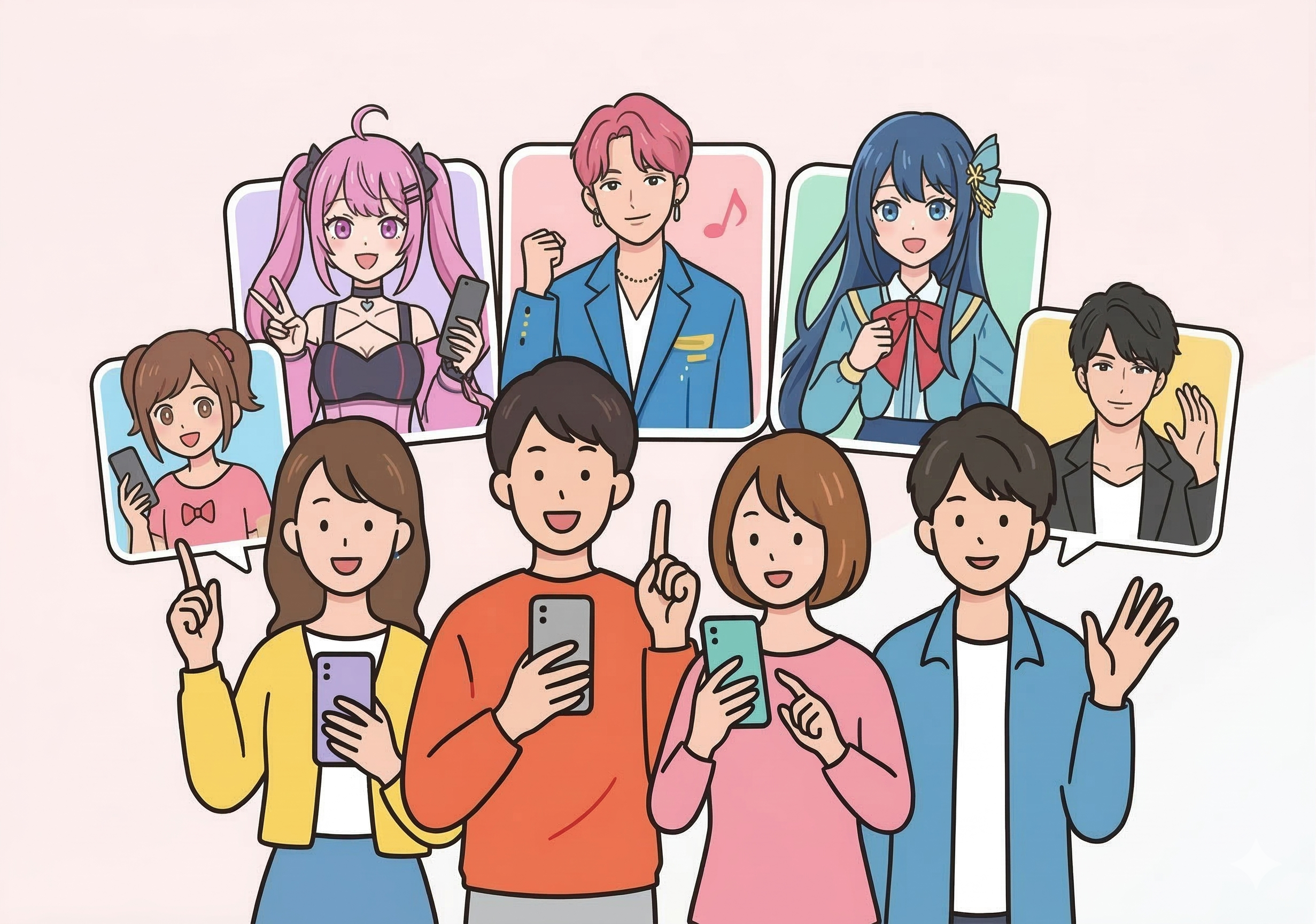 Oshi-Path - ファンがスマホで推しとつながるイメージ